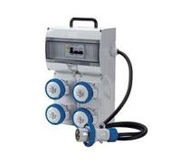 Quadro Key Box Asc Portatile con Maniglia 4 Prese Industriali IP67 Grigio