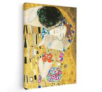 Quadro Klimt Il Bacio Dettaglio Tela Telaio in legno Arredo Casa Soggiorno