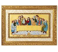 Quadro La Ultima Cena di Leonardo Da Vinci in Porcellana Capodimonte Il Cenacolo