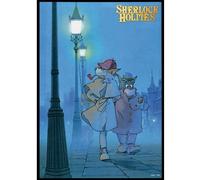 Quadro laminato in legno Studio Ghibli Sherlock Holmes (Holmes e Watson)