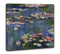 Quadro le Ninfee di Claude Monet 60 x 60 x 1,7 cm stampa con telaio