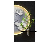 Quadro luminoso 3D a forma di luna con luci a LED, decorazione artistica da parete creativa, realizzato in arenaria finemente strutturata, adatto per soggiorno, ingresso e corri D 60*120cm (Standard)