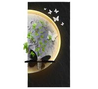 Quadro luminoso 3D a forma di luna con luci a LED, decorazione artistica da parete creativa, realizzato in arenaria finemente strutturata, adatto per soggiorno, ingresso e corri A 60*120cm (Standard)
