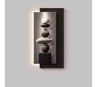 Quadro luminoso a LED,lampada artistica sospesa di alta qualità per corridoio d'ingresso, elegante decorazione da parete di sfondo di fronte alla porta d'ingresso(Style C,70x140cm/27.5x55in)