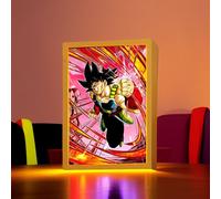Quadro Luminoso Fan Dragon Ball Z Goku Vegeta Wall Art Poster Lampada LED 23x17