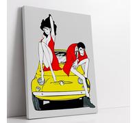 Quadro Lupin Margot cinquecento Riproduzione Artistica - Quadro su tela pronto da appendere con kit montaggio incluso arredamento casa e ufficio - 50x70cm