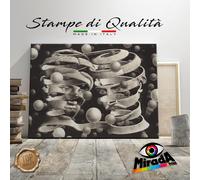 QUADRO M.C. Escher, Bond of Union STAMPA TELA CANVAS ARTE volto uomini idea TOP