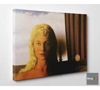 Quadro Magritte La Fata Ignorante Stampa su Tela Cotone Vernice Pennellate