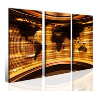 Quadro mappa World map stampa su tela mondo arredamento casa moderna