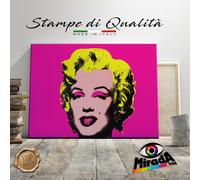 QUADRO Marilyn Monroe star STAMPA TELA CANVAS ARTE POP ART Andy Warhol bionda