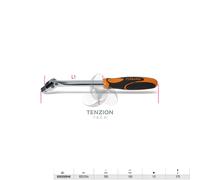 Quadro Maschio Snodato Con Impugnatura 1/2" - Beta 920/35A