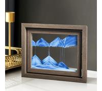 Quadro mobile con sabbia artistica, Cornice in vetro e legno con movimento di sabbia 3D multicolore, for decorazioni domestiche e for l'ufficio(B)