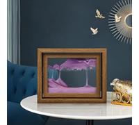 Quadro mobile con sabbia artistica, Cornice in vetro e legno con movimento di sabbia 3D multicolore, for decorazioni domestiche e for l'ufficio(E)
