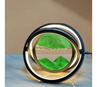 Quadro mobile con sabbia artistica, Lampada da scrivania a clessidra con rotazione a 360°, multicolore(Green)