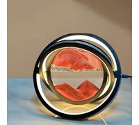 Quadro mobile con sabbia artistica, Lampada da scrivania a clessidra con rotazione a 360°, multicolore(Red)