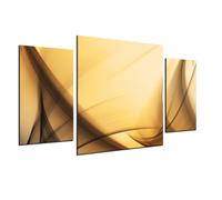 QUADRO MODERNO ASTRATTO IN SU VETRO TRITTICO STAMPA DIGITALE 3 PEZZI ARREDO ARTE