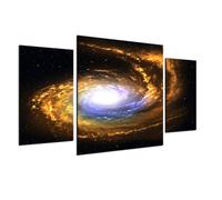 QUADRO MODERNO ASTRATTO IN SU VETRO TRITTICO STAMPA DIGITALE 3 PEZZI ARREDO ARTE