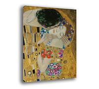 Quadro Moderno BACIO Stile KLIMT RIPRODUZIONE STAMPA SU TELA Quadri Moderni Arredo Arredamento Arte Astratto Cucina Soggiorno Salone Camera da letto printerland.it (50x70 centimetri, Bacio)
