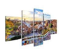 Quadro moderno Barcellona - Park Guell, Spagna Stampa su tela - Quadri moderni x poltrone salotto cucina mobili ufficio casa - fotografica formato XXL tantissime misure e formati disponibili IIW-MFP