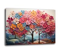 Quadro Moderno Camera da letto ALBERI della VITA COLORI Astratto Quadri moderni soggiorno da Parete XXL grande Stampa su tela Canvas Decorazione Murale muro Arredo Salone (8, 30x40 cm)