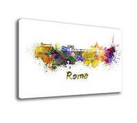 Quadro Moderno CITTA' città ROMA Quadri moderni da Parete XXL grande Stampa su tela Canvas Decorazione muro Murale Soggiorno Arredo Camera da letto Cucina (70x100 cm, roma)