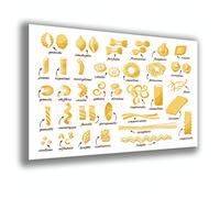 Quadro Moderno cucina FORMATI PASTA Stampa su Tela CANVAS quadri moderni Arredamento XXL Arredo soggiorno salotto camera da letto ufficio bar ristorante pub printerland.it (50x70)