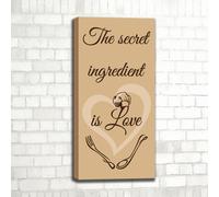 Quadro moderno cucina |Q606| The secret ingredient is Love Stampa su tela