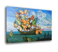 Quadro moderno DALI Salvador dalì barca mare farfalla RIPRODUZIONE STAMPA SU TELA Quadri Moderni Moderno Astratto Arte Cucina Soggiorno Camera da letto printerland.it (70x100 cm)