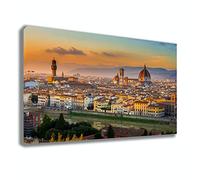 Quadro Moderno FIRENZE Panorama Skyline - Tantissime misure e Formati Disponibili - Stampa su Tela Canvas in HD - Foto quadro printerland.it (30x50 cm)