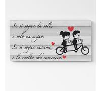 Quadro moderno frase romantica |Q501| Arredo casa coppia amore su tela
