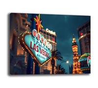 Quadro Moderno LAS VEGAS America Quadri moderni soggiorno da Parete XXL grande Stampa su tela Canvas Decorazione Murale muro Arredo Camera da letto Cucina B&B Hotel (11, 30x40 cm)