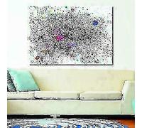 QUADRO MODERNO LUCI ACCESE GRATTACIELI TORRI 300X100CM