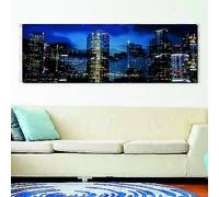QUADRO MODERNO LUCI ACCESE GRATTACIELI TORRI 50X150CM