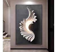 Quadro moderno minimalista con cornice, sculture da parete contemporanee, cornice in lega di alluminio, arte astratta da parete per decorazioni di casa, camera da letto e ufficio(D,80 * 120cm)