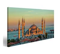 Quadro Moderno Moschea Blu nel Tramonto di glorius Istanbul Parco Sultanahmet La più Grande moschea in Istanbul di Sultano Ahmed (Impero Ottomano) Stampa su Tela - Quadri Moderni x