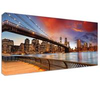 Quadro Moderno New York Città Tramonto Paesaggio Arredo Casa Arte Stampa Tela