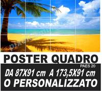 QUADRO MODERNO POSTER ARREDO CASA DESIGN CARAIBI SPIAGGIA MARE PARADISO