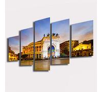 Quadro Moderno soggiorno PALERMO città Teatro Politeama citta' 100x70 cm 5 pezzi XXL Quadri Moderni Stampa Tela Canvas Arredamento Salotto Camera da letto Cucina Ufficio (100x70 cm (5pezzi)
