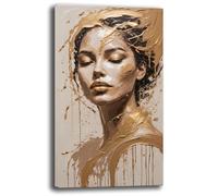 Quadro Moderno Soggiorno Verticale Astratto Donna Volto Quadri moderni di tela canvas da Parete XXL grande Stampa su tela Camera da letto Decorazione Murale muro Arredo Cucina (13, 40x70 cm)