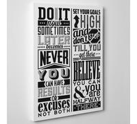 Quadro Moderno su Tela Canvas - CREDERCI e Il Pensiero Positivo - Citazioni Quotes - 50x70cm - Spessore 2cm