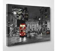 QUADRO MODERNO su Tela Canvas - LONDRA - BUS RED LONDON INGHILTERRA UK - 30x40cm - Spessore 2cm