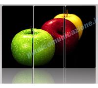 QUADRO MODERNO TELA ARREDO APPLE MELA RED GREEN YELLOW FRUIT