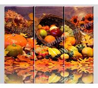 QUADRO MODERNO TELA ARREDO CASA FOOD FRUIT AUTUMN ZUCCA PUMPKIN