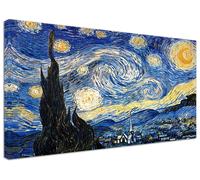 Quadro Moderno Van Gogh Notte Stellata L120 Arredamento Arte Arredo Stampa Tela