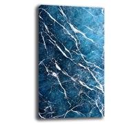 Quadro Moderno Verticale EFFETTO MARMO Soggiorno Blu Mare Astratto Quadri moderni da Parete XXL grande Stampa su tela Canvas Decorazione Murale muro Arredo Camera da letto Cucina (40x70 cm, 7)
