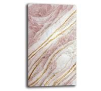 Quadro Moderno Verticale EFFETTO MARMO Soggiorno Rosa Astratto Industrial Quadri moderni da Parete XXL grande Stampa tela Canvas Decorazione Murale muro Arredo Camera letto Cucina (50x100 cm, 9)