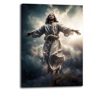 Quadro Moderno Verticale GESU Cristo Paradiso Quadri moderni di tela canvas da Parete XXL grande Capezzale Stampa su tela Camera letto Decorazione Muro Soggiorno Arredo Cucina (70x100 cm, 1)