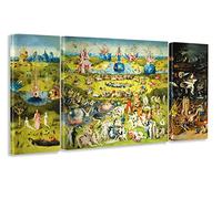 - Quadro multipannello 3 pezzi - Hieronymus Bosch - Il giardino delle delizie - stampa su tela - pronto da appendere - 40x100 cm - 100x100 cm- 40x100 cm
