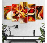 Quadro Multipannello Di 5 Amore Coppia Astratta Senza Cornice 150 X 100 Cm 5 Pezzi Pannelli Stampa Su Tela Moderno Arredo Salotto Camera Da Letto Cucina Ufficio Ristorante Dell'Albergo La Stanza Dei