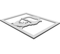 Quadro Murale Abraham Lincoln Rilievo Decorativo Ritratto Storico 3D